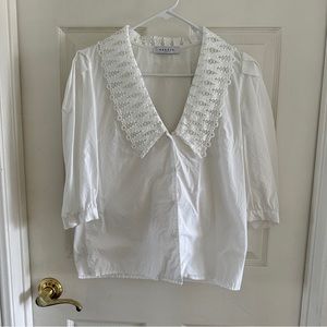 Sandro super cute white blouse!